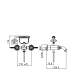 Alpi Le Grand Bateria wannowa natynkowa z zestawem prysznicowym chrom LG14600CR