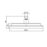 Alpi Le Grand Deszczownica ø25 metal chrom SF190CR