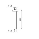 Alpi Le Grand Ramię prysznicowe chrom BD052CR
