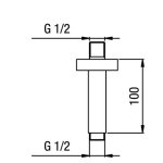 Alpi Le Grand Ramię prysznicowe chrom BD053CR