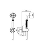Alpi Le Grand Słuchawka prysznicowa z uchwytem i wężem PVC chrom KI104CR