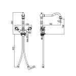 Alpi London Bateria kuchenna jednootworowa chrom LO41682CR
