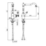 Alpi London Bateria kuchenna jednootworowa chrom LO41482CR
