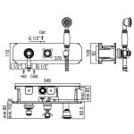 Alpi London Bateria prysznicowa podtynkowa z zestawem prysznicowym i przełącznikiem chrom LO41L863DCR
