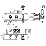 Alpi London Bateria prysznicowa podtynkowa z zestawem prysznicowym i przełącznikiem chrom LO41L869DCR