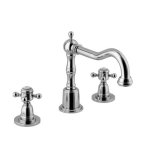 Alpi London Bateria umywalkowa 3-otworowa z korkiem chrom LO41691CR