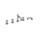 Alpi London Bateria wannowa na brzeg wanny 5-otworowa chrom LOPX01D30930CR