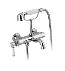 Alpi London Bateria wannowo-natryskowa natynkowa z zestawem prysznicowym chrom LO41800CR