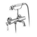 Alpi London Bateria wannowo-natryskowa natynkowa z zestawem prysznicowym chrom LO41800CR