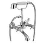 Alpi London Bateria wannowo-natryskowa natynkowa z zestawem prysznicowym chrom LO41600CR