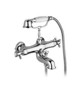 Alpi London Bateria wannowo-natryskowa natynkowa termostatyczna z zestawem prysznicowym chrom LO41100CR