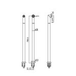 Alpi London Kolumny ze wspornikiem prysznicowym chrom AC126CR