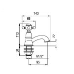 Alpi London Krany umywalkowe (para) 1/2” chrom LO41230/BCR