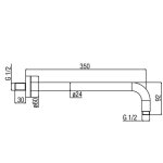 Alpi London Ramię prysznicowe chrom BD050CR