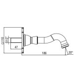 Alpi London Wylewka wannowa chrom AC224CR