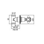 Alpi London Zawór odcinający podtynkowy chrom LO41001CR