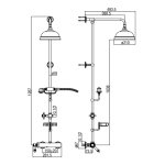 Alpi London Zestaw prysznicowy chrom LO41RM2251CR