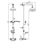 Alpi London Zestaw prysznicowy chrom LO41RM6151CR