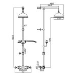Alpi London Zestaw prysznicowy termostatyczny chrom LO41RM1151CR