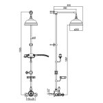 Alpi London Zestaw prysznicowy termostatyczny chrom LO41RM2150CR