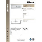 Althea Clever Umywalka ścienna 100x39 biała 30387 W MAGAZYNIE!!