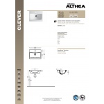  Althea Clever Umywalka ścienna 50x39 cm biała 30382 W MAGAZYNIE!!