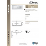  Althea Clever Umywalka ścienna 90x39 biała 30386 W MAGAZYNIE!!