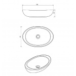 Ambivalent Dola Umywalka nablatowa 58,4x38,5x14 cm drewniana DOLA