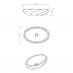 Ambivalent Weles Umywalka nablatowa 58,5x37,6x14 cm drewniana WELES