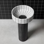 Antonio Lupi 024 Umywalka wolnostojąca na postumencie Ø 45 cm Marmo Carrara 024