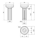 Antonio Lupi 024 Umywalka wolnostojąca na postumencie Ø 45 cm Marmo Carrara 024
