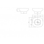 Antonio Lupi Ago Umywalka Stawiana na blat 45x50 cm biała AGO3