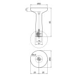  Antonio Lupi Ago185 Umywalka wolnostojąca Ø 50 cm Marmo Nero Marquinia AGO185