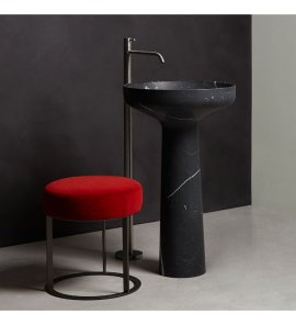  Antonio Lupi Ago185 Umywalka wolnostojąca Ø 50 cm Marmo Nero Marquinia AGO185