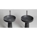  Antonio Lupi Ago185 Umywalka wolnostojąca Ø 50 cm Marmo Nero Marquinia AGO185