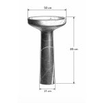  Antonio Lupi Ago185 Umywalka wolnostojąca Ø50 cm Marmo Nero Marquinia AGO185NM