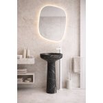  Antonio Lupi Ago185 Umywalka wolnostojąca Ø50 cm Marmo Nero Marquinia AGO185NM