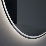 Antonio Lupi Albore Lustro ścienne z białym oświetleniem led ø108 cm czarny ALBORE108W