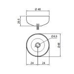 Antonio Lupi Albume Umywalka do montażu na postumencie Ø 48 cm ALBUME10
