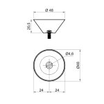 Antonio Lupi Albume Umywalka do montażu na postumencie Ø 48 cm ALBUME11