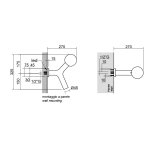 Antonio Lupi Apollo Prysznic ścienny z oświetleniem LED Czarny APOLLO2