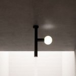 Antonio Lupi Apollo Prysznic ścienny z oświetleniem LED Czarny APOLLO3