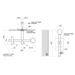 Antonio Lupi Apollo Prysznic ścienny z oświetleniem LED i z 2 strumieniami Czarny APOLLO4