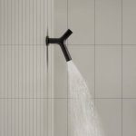 Antonio Lupi Apollo Prysznic ścienny z oświetleniem LED i z 2 strumieniami Czarny APOLLO4