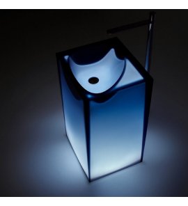   Antonio Lupi Astro Umywalka wolnostojąca 45x50 cm z podświetleniem LED Cobalto ASTROWCOBALTO