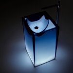   Antonio Lupi Astro Umywalka wolnostojąca 45x50 cm z podświetleniem LED Cobalto ASTROWCOBALTO
