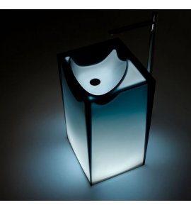   Antonio Lupi Astro Umywalka wolnostojąca 45x50 cm z podświetleniem LED Petrolio ASTROWPETROLIO