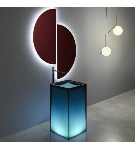   Antonio Lupi Aura Umywalka wolnostojąca 45x45 cm Ceruleo AURACERULEO