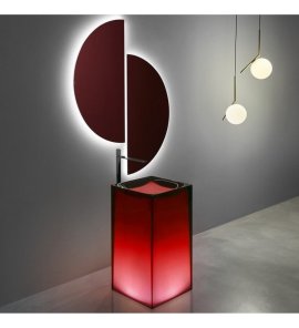   Antonio Lupi Aura Umywalka wolnostojąca 45x45 cm Sangria AURASANGRIA