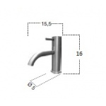 Antonio Lupi Ayati Bateria umywalkowa 1-otworowa Stal Nierdzewna AY301SA